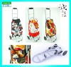 Collapsible Folding 2 wheels Reusable Grocery Laundry Supermarket Shopping Trolley Cart Bag