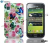 Color Printed Rubberized Butterfly Floral Printed TPU Gel Skin Case for Samsung Galaxy S i9000