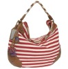 Color Stripe Tote Handbag