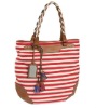 Color Stripe Tote Handbag