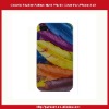 Colorful Feather Design Hard Plastic Cover For Mobile Phone