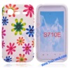 Colorful Flowers Silicon Case Cover for HTC S710E