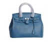 Colorful Patched Leather Tote Handbag