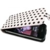 Colorful Polka Dots Pattern Leather Case for iPhone 4 4G