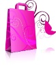 Colorful fashion shopping bag