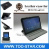 Colorful fashional 360 rotating Lichee pattern Leather Case for Motorola XOOM