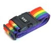 Colorful luggage belt with Black Lock plastic buckle