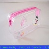 Colorful of pvc cosmetic bag with plastic zipper and your logo