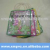 Colorful printed clear handle bag for supermarket XYL-H016