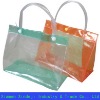 Colorful pvc shopping bag with button simple style