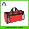 Colorful travel bag with coca cola bottle compartment