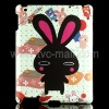 Colorized Cartoon Rabbit Pattern Hard Plastic Cover for iPad 2