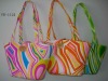 Colourful fashion bag with fabric lining