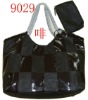 Colourful fashion designer brand name woman handbag