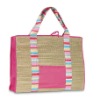 Colourful natural beach bag