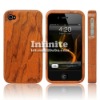 Combined engraved wood casewith soft lining for iphone4