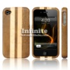 Combined engravedwood wood case for iphone with soft lining
