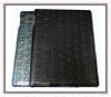 Computer Case Back Panel for iPad 2 with PU Star Pattern