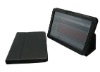 Convenient black stand leather case for xoom