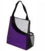 Cooler shopping bag with zipped insulated compartment and a mesh outside pocket