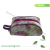 Cosmetic Pouch With Central Zipper