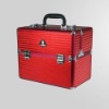 Cosmetic case  red colour aluminum DY2651R