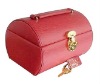 Cosmetics Make-up Case and Box, Leather Cover, Red(OBOX-2688A-1)