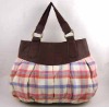 Cotton Handbag with PU Handles