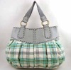 Cotton Handbag with PU Handles