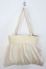 Cotton and straw casual tote bag