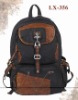 Cotton canvas rucksack double compartments