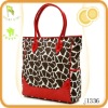 Cotton canvas tote bags with giraffe pattern