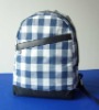 Cotton striped laptop backpack