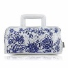 Cow leather import blue and white porcelain lady bag