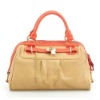 Cowhide Candied CONTRASTCOLOR Padlock Messenger Bag&Handbag