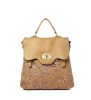 Cowhide Leather&Lace Tote Bag