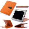 Crazy horse leather cover for ipad 2 with muilt stands