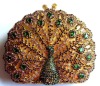 Creative crystal peacock lady handbag