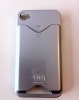 Credit ID Card Holder Back Case Cover for iPhone 4 4G NEW Silver
