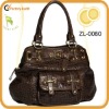 Croc Embossed Glazed Leather Tote Bag