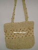 Crochet  bag with paper straw