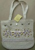 Crochet bag with paper straw
