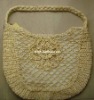 Crochet bag with paper straw