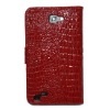 Crocodile Leather Case Wallet Case For Samsung i9220 Galaxy Note N7000