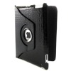 Crocodile Leather battery cover case 360 degree rotating stand for new ipad