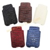 Crocodile Lines Design Leather Case Cover Pouch Protector For iPhone 4 4S