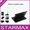 Crocodile Rotary leather case for iPad 2