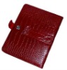 Crocodile leather Case cover bag for Ipad pc PDA, smart bookstand design,with button,red color