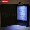 Crocodile pattern PU leather case with LED lamp for Amazon Kindle 3