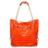 Crocodile printed leather lexury women favourite handbags